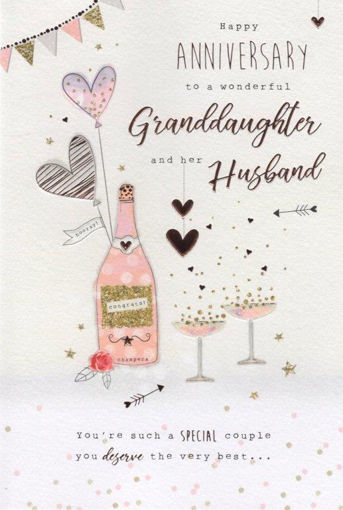 Picture of GRANDDAUGHTER AND HUSBAND ANNIVERSARY CARD